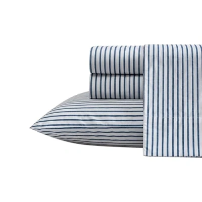 Imagen de Nautica Juego de sábanas Queen, Ropa Cama percal algodón, crujiente y Fresco, Ligero Transpirable (Michael Plaid Grey, Queen)