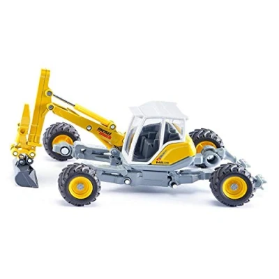 Imagen de siku 3548 Retroaraña Menzi Muck, Chasis ajustable, 1:50, Metal/Plástico, Amarillo
