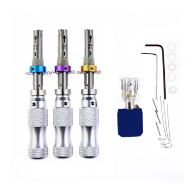 Imagen de TPM Go 3 pcs tubulaire outils de crochetage serrure avec transparente, serrurier Practise Lot