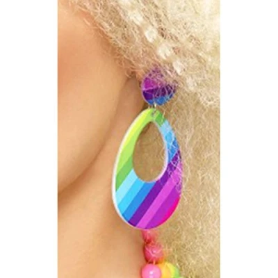 Imagen de Smiffys Aretes de lágrima, neón