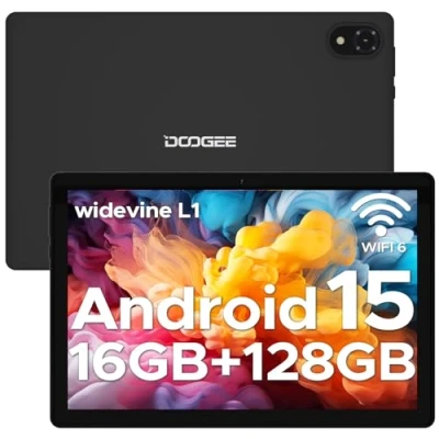 Imagen de DOOGEE U10 Andriod 15 Tablet, Tablet 10 Pulgadas, WiFi 6 Tableta para niños, 16GB RAM+128GB ROM Tablets pc, 1280 * 800 IPS, TÜV, 5060mAh, Face ID, OTG, Bluetooth 5.0, 8MP+5MP