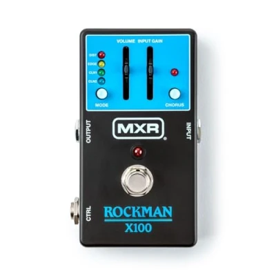 Imagen de MXR X100 Rockman Pedal Analog Tone Processor con 4 Preset, Compresión Calibrada y Chorus Bucket Brigade