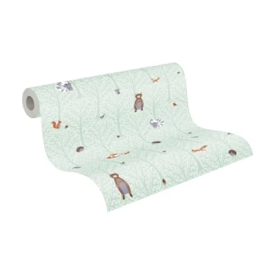 Imagen de A.S. Création 381192 38119 2 Papel pintado (10,05 x 0,53 m), diseño de bosque, color verde, marrón y naranja