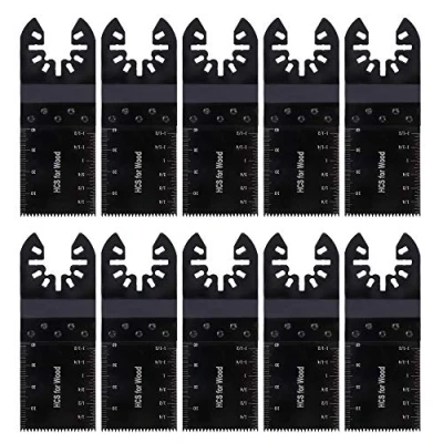 Imagen de QIMEI SHOP Hojas de Sierra Oscilante Multiherramienta Accesorios Cuchillas Multifunción Compatible con Dremel Fein Multimaster Bosch 10 Piezas