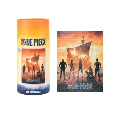 Imagen de Grupo Erik Puzzle 500 Piezas One Piece Netflix, Piratas del Sombrero de Paja con Caja Rompecabezas 61x45,7 cm Regalos, Merchandising Oficial