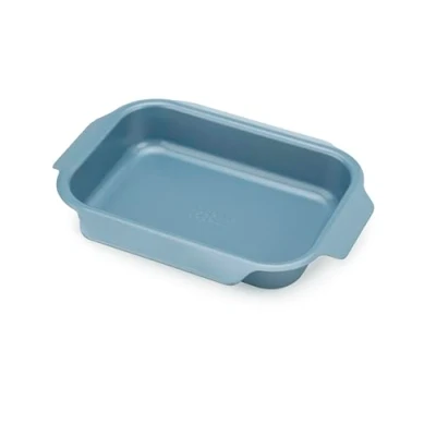 Imagen de Joseph Nest Bandeja de Horno en Acero al carbono, revestimiento Antiadherente para Hornear, Asar, Cocinar, con 4 asas inclinadas, 30cm x 23cm 4.9cm, Azul