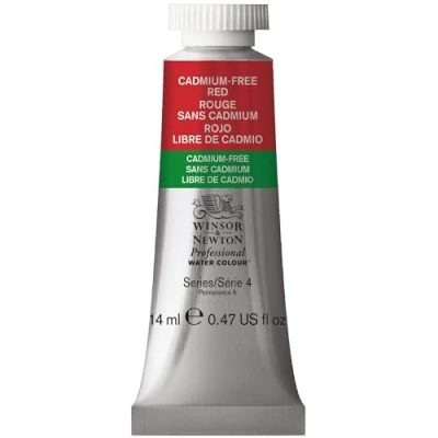 Imagen de Winsor &amp; Newton Acuarela Profesional Pintura De Acuarela, Alta Luminosidad, Resistente a la Luz, Calidad Archivo, Tubo 14 ML, Color Rojo Libre Cadmio