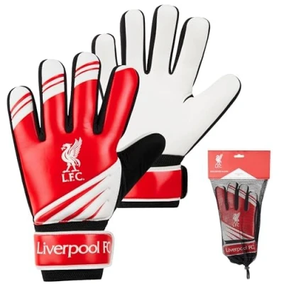 Imagen de Liverpool F.C. Guantes de Portero para Niños, Fútbol Talla 5 y 7 con Palma Látex Antideslizante (Talla 7)