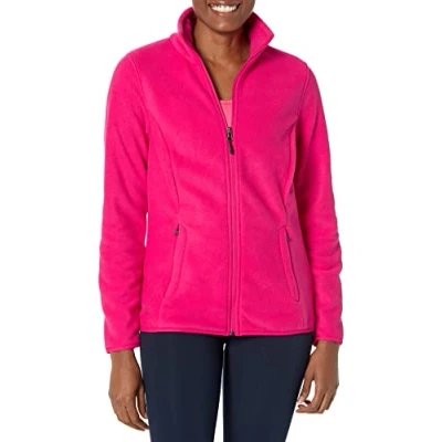 Imagen de Amazon Essentials Chaqueta de Forro Polar Suave con Cremallera Completa y Corte clásico (Disponible en Tallas Grandes) Mujer, Rosa, XXL