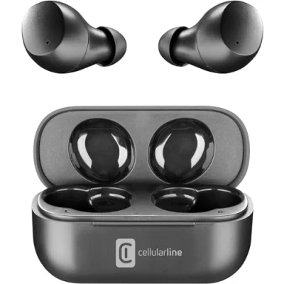 Imagen de Auriculares True Wireless CellularLine BTWINKTWSK, Wireless, de botón, BT, Negro + Estuche carga