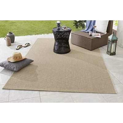 Imagen de bougari Match en de y Exterior Alfombra, Polipropileno, Beige, 150 x 80.0 0,8 cm