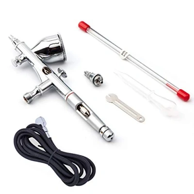 Imagen de Fengda Pistóla de aerógrafo Kit FE 180K con Aguja/Boquilla 0,2/0,3 MM y Tubo.
