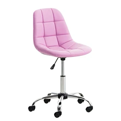 Imagen de CLP Silla De Escritorio Emil En Simil Cuero &amp; Base con Ruedas I Ordenador Altura Regulable Giratoria, Color:Fucsia