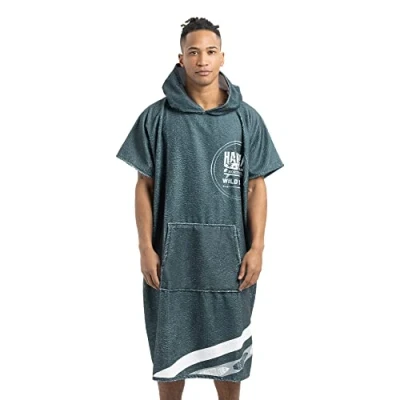 Imagen de HOMELEVEL Poncho de Toalla con Capucha Ponchos Unisex Bolsillo para Mujer y Hombre Adulto Talla única Surf Playa Piscina Diseño Hawaii