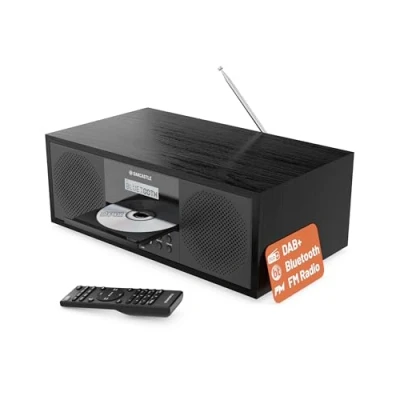 Imagen de Equipo de Musica para Casa CD Player Hifi con 60W Altavoces Minicadenas y DAB+ Bluetooth Microcadenas Radio FM Reproductor Microcadena OAKCASTLE DAB500