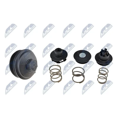 Imagen de NTY CCL AU 030 Cubierta, caja filtro de aceite con junta anular VOLKSWAGEN: GOLF 5, Passat B6 Berlina, 6, SEAT: Leon II Hatchback, Ibiza 4