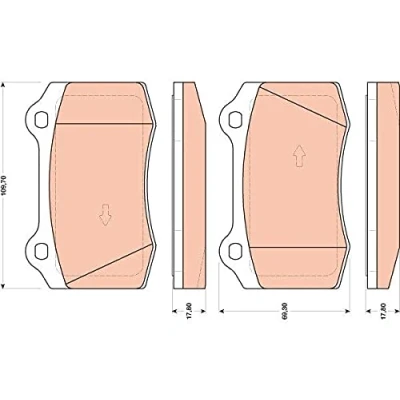 Imagen de TRW GDB1772 Juego de pastillas freno no preparado para indicador desgaste FORD: Focus Mk1 Hatchback