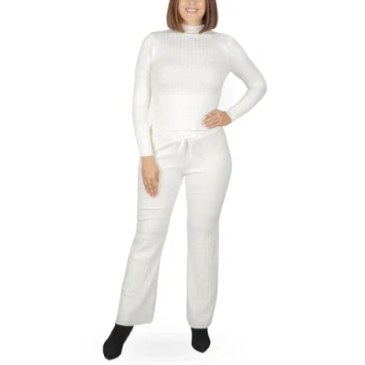 Imagen de MAGIC SELECT Conjunto Punto Mujer 2 Piezas de Jersey Manga Larga con Pantalon Ajustable Cordones. Set para Invierno, Otoño. Talla M