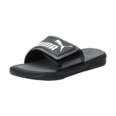 Imagen de PUMA Royalcat Comfort, Slide Sandal Unisex Adulto, Black Castlerock White, 40.5 EU