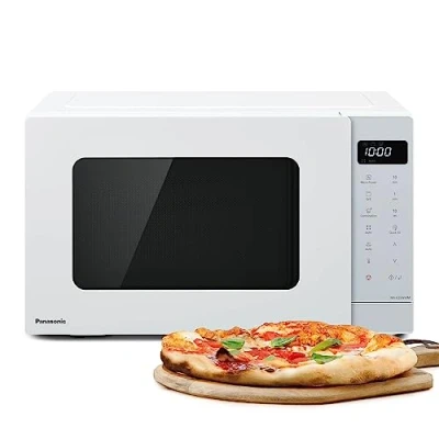 Imagen de Panasonic NN K35NWMEPG, Horno Microondas, 24 Litros, 900W de Potencia, 8 Programas Automáticos, Tecnología Cocción Dual, Blanco.