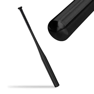 Imagen de Relaxdays Negro Bate de Béisbol Aluminio, 34 Pulgadas, Mango Antideslizante, Baseball Bat Ligero, Entrenamiento, 86 cm, x 5 cm