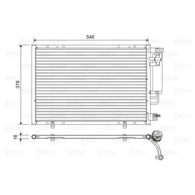 Imagen de VALEO 822613 Condensador con secador Aluminio 378 FORD: FIESTA 6