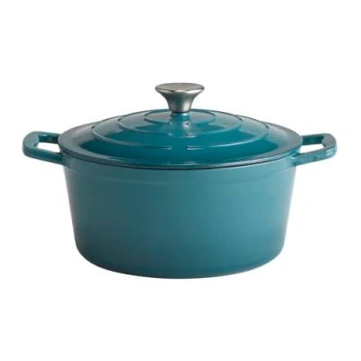 Imagen de APS 88303 Cacerola con tapa &quot;5 STARS&quot;, cazuela de hierro fundido, apta para inducción, resistente al horno, incl. soporte tapa, Ø 25 cm, 4 litros, antracita