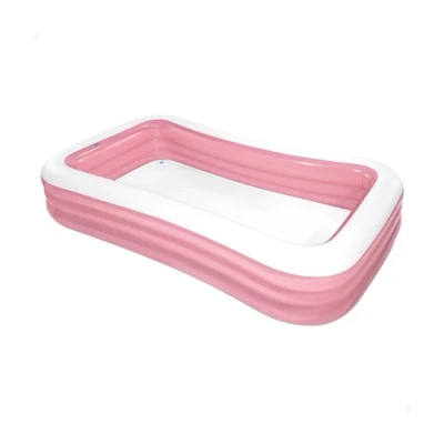 Imagen de Intex 58487 Piscina Hinchable, Rectangular, para Niños y Niñas, Medidas 305x183x56 cm, Incluye Parche de Reparación, Capacidad 1.050 litros, Color Rosa,