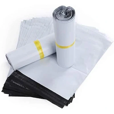 Imagen de HVDHYY Bolsas para Envíos por correo Sobres de Postales Plástico Genérico Envío Blanco Opaca 100Piezas 35cmX45cm