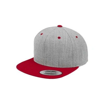 Imagen de Flexfit Classic Snapback 2TONE Gorra, Talla: One Size, Light grey/red