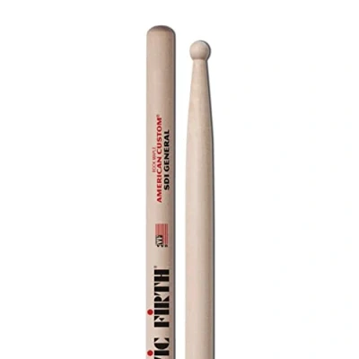 Imagen de Vic FIrth American Custom® Baquetas SD1 de uso general Arce Punta madera