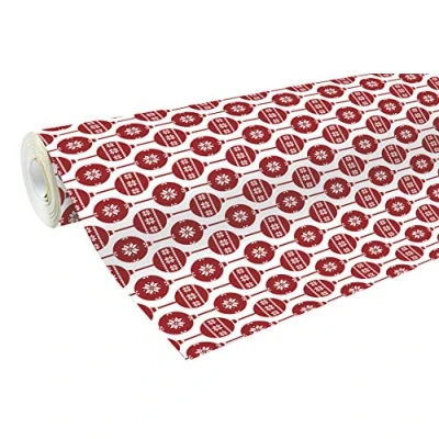 Imagen de Clairefontaine 201342C Papel de Regalo XL, Temática Navideña 50m x 0.7 m 60g/m2, Estampado: Bola Escandinava