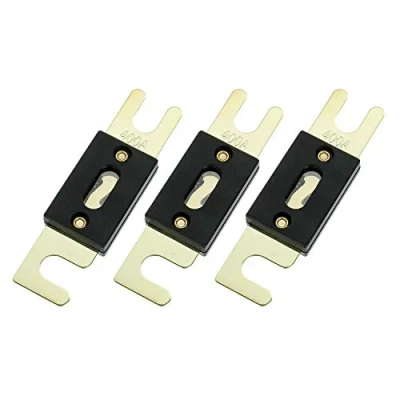 Imagen de BOJACK 400 Amp 32 VDC ANL Fusible de hoja para sistema audio y video coche(Paquete 3 piezas)