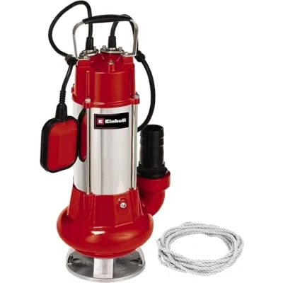 Imagen de Einhell GC DP 1340 G Bomba de aguas sucias (1300 W, capacidad 23.000 l/h, profundidad max. inversión 5m, conexión manguera 59.6mm, cuerpos extraños hasta 40 mm, incl. cable 6 metros)