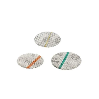 Imagen de Bosch Set de lijas malla 18 unidades (para madera y pintura, Ø 40 mm, grano K80/K180/K320, accesorio para lijadora excéntrica)