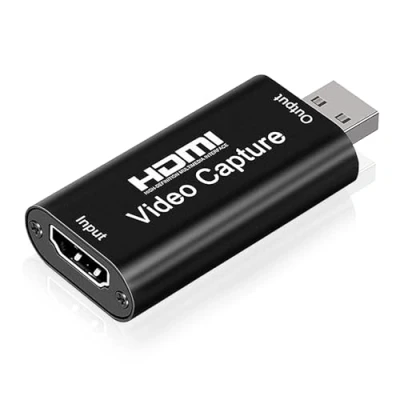 Imagen de Yesimola Tarjeta de Captura Video,4K HDMI a USB capturadora Video,1080P HD 60 fps,para edición vídeo/Juegos/transmisión/enseñanza en línea(Negro)