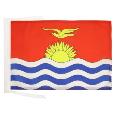 Imagen de BANDERA de KIRIBATI 45x30cm BANDERINA KIRIBATIANA 30 x 45 cm cordeles AZ FLAG