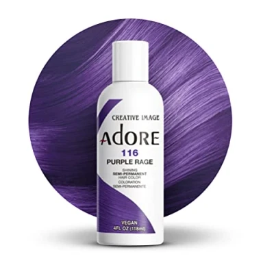 Imagen de Adore Shining Tinte semipermanente para el cabello, color morado y negro (125), 118 ml