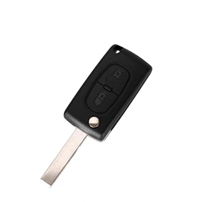 Imagen de Carcasa Llave para Peugeot 207 307 308 3008 5008 807 Expert Partner C2 C3 C4 C8 Berlingo Jumpy CE0536 2 Botones Hoja con Ranura Modelo Pilas