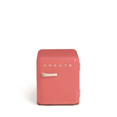 Imagen de CREATE / RETRO FRIDGE 50 SAND/Frigorífico terracota maneta arena 85W, minibar, un estante, diseño retro, cm, dos repisas, capacidad de 48L, bajo consumo, 50x44x49,8 cm