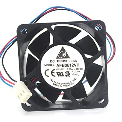 Imagen de cooling fan Delta AFB0612VH,Server Cooler AFB0612VH DC 12V 0.28A, double ball bearing for 3 wire 60x60x25mm