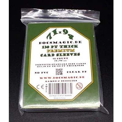 Imagen de docsmagic.de 50 Premium Thick Card Sleeves 130 PT 3&quot; x 4&quot; Standard Size 71 94 mm Fundas