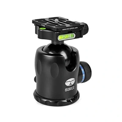 Imagen de SIRUI K 40X Cabezal de Bola Trípode Aluminio, Rotación 360 Panorámico con Placa Liberación Rápida TY 70X Arca Swiss para Trípode, Monopie, Cámara DSLR, Carga Máxima 35kg