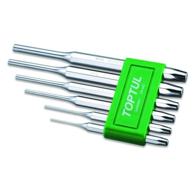 Imagen de TOPTUL GAAV0601 Kit extractor de pasadores 6 Acero Cr Mo 2x8x115, 3x8x125, 4x10x150, 5x10x165, 6x12x180, 8x12x180