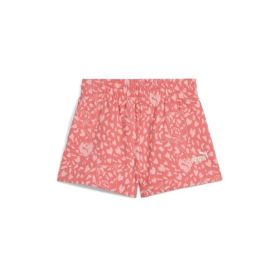 Imagen de Puma Flaming LOVE Hochgeschnittene Shorts para niños, Talla: 12a, Peach frost