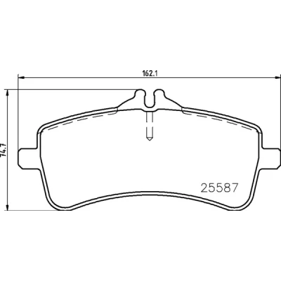 Imagen de BREMBO P 50 131 Juego de pastillas freno preparado para indicador desgaste con tornillos pinza accesorios MERCEDES BENZ: Clase S Berlina