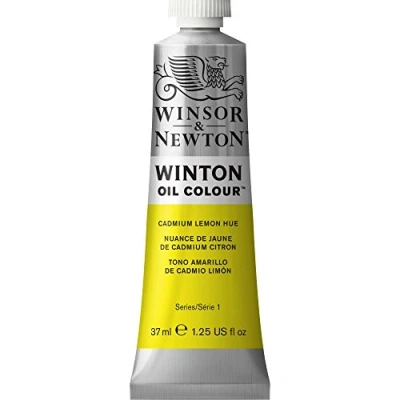 Imagen de Winsor &amp; Newton Winton Tubo de Pintura al Óleo, 37 ML, Amarillo (Tono limón cadmio)