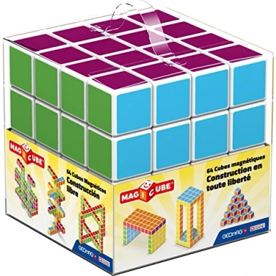 Imagen de Geomag Magicube Cubos magneticos, Multicolor, 64 Piezas, 129
