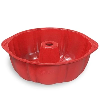 Imagen de SILIVO Molde Hondo Savarin Silicona, Bizcocho 23cm, Antiadherentes Moldes Silicona Reposteria Redondo Para Elaborar Dulces Savarín Tipo, Tarta De Queso, Arcoiris