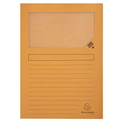 Imagen de Exacompta 50254E Lote de 25 Subcarpetas Forever® 120 con Ventana e Impresas, Color Naranja